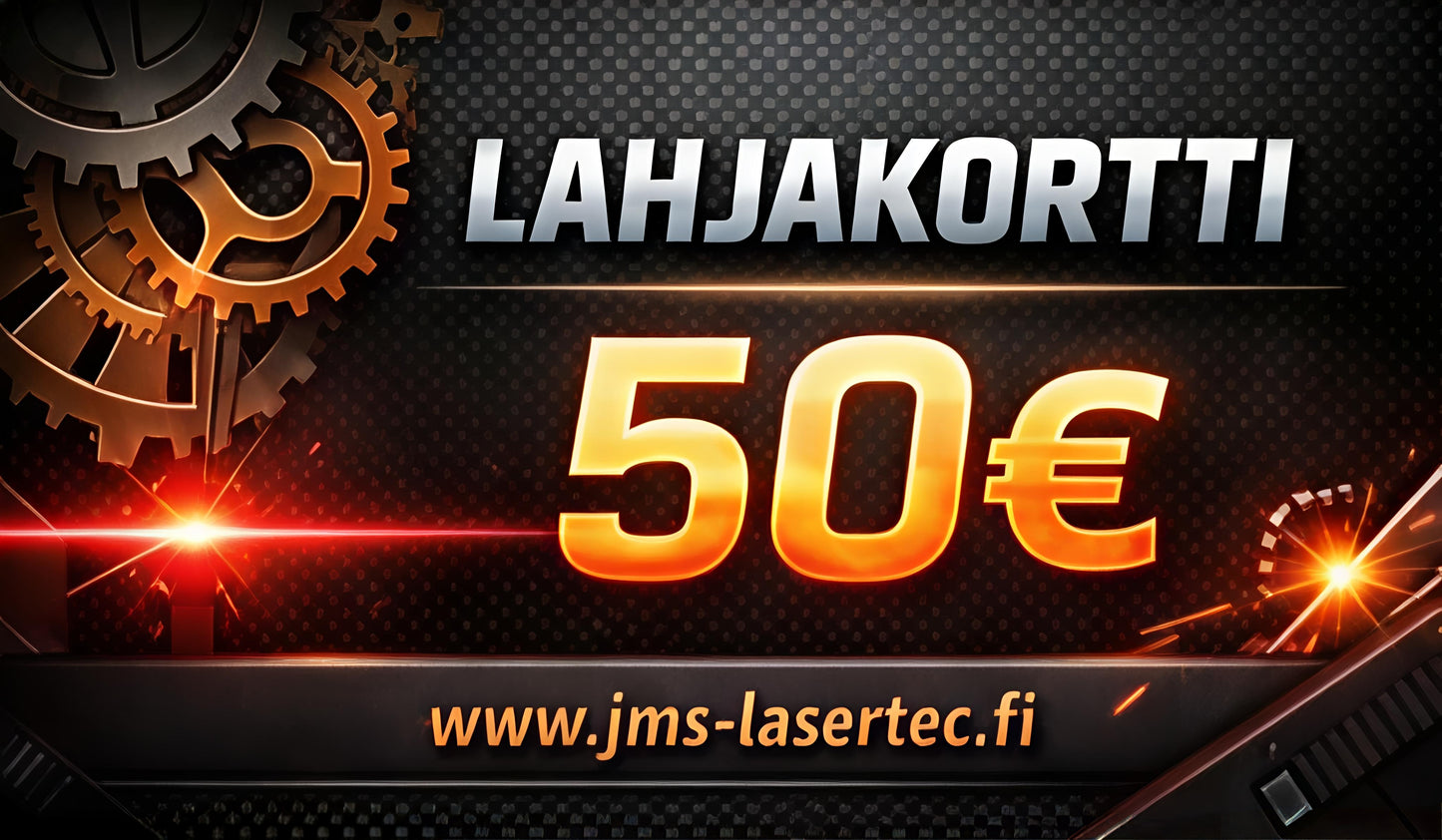 Lahjakortti JMS-LaserTecin verkkokauppaan